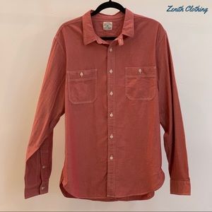 J.Crew Chambray Shirt Mens Color Heather Red
